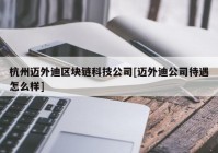 杭州迈外迪区块链科技公司[迈外迪公司待遇怎么样]