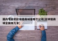 国内专业的区块链商城是哪个公司[区块链商城全国有几家]