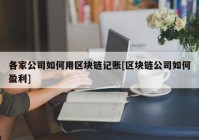 各家公司如何用区块链记账[区块链公司如何盈利]